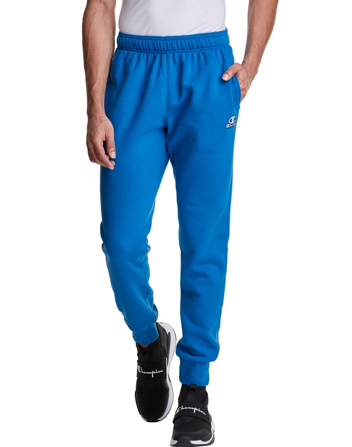 Champion Herre Joggingbukser Blå - Classic Fleece - Danmark TMA-418376